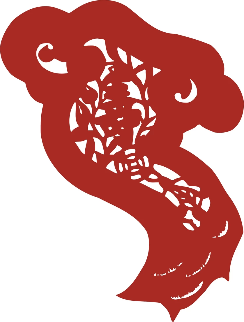 中国风中式传统喜庆民俗人物动物窗花剪纸插画边框AI矢量PNG素材【1652】